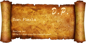 Dan Paula névjegykártya